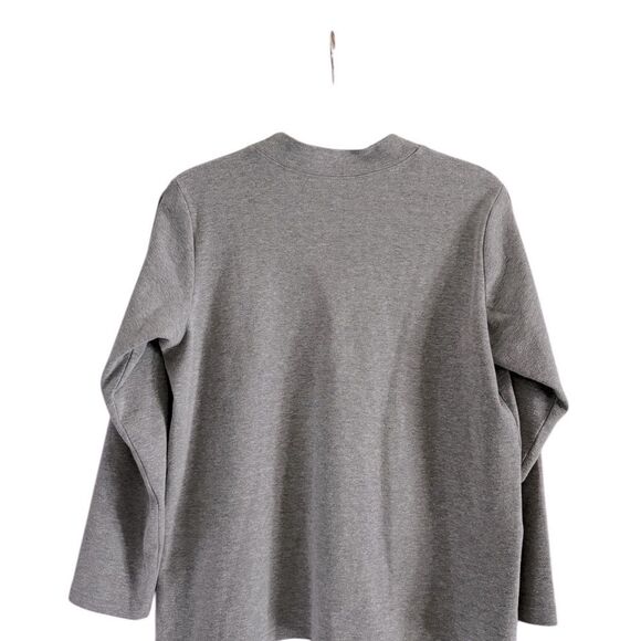 Gray Cardigan with Long Sleeves and Relaxed Fit MP - Picture 5 of 6